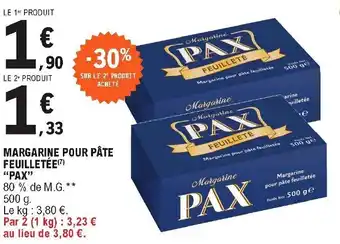 E.Leclerc Margarine pour pâte feuilletée offre