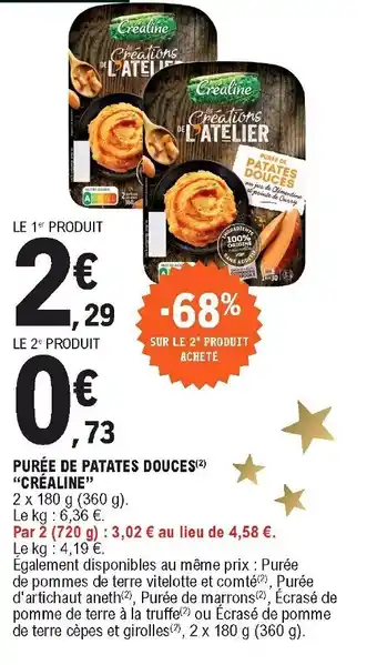 E.Leclerc Purée de patates douces offre
