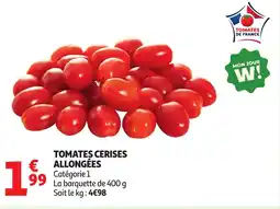 Auchan Tomates cerises allongées offre