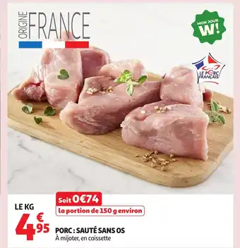 Auchan Porc: sauté sans os offre