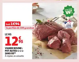 Auchan Viande bovine: pot au feu sans os offre