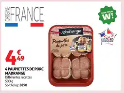 Auchan MADRANGE 4 paupiettes de porc offre