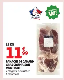 Auchan MAISON MONTFORT Panache de canard gras cru offre