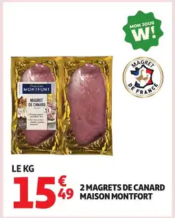 Auchan MAISON MONTFORT 2 magrets de canard offre