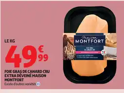 Auchan MAISON MONTFORT Foie gras de canard cru extra déveiné offre