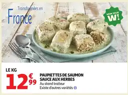 Auchan Paupiettes de saumon sauce aux herbes offre