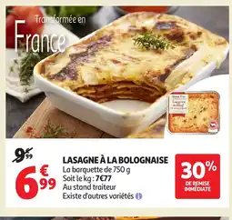 Auchan Lasagne à la bolognaise offre