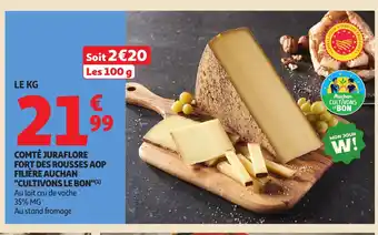 Auchan Comté juraflore fort des rousses aop filière auchan cultivons le bon offre