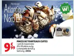Auchan Pinces de tourteaux cuites offre