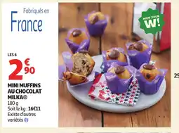 Auchan MILKA Mini muffins au chocolat offre