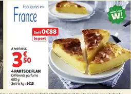 Auchan 4 parts de flan offre