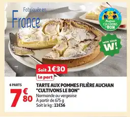 Auchan Tarte aux pommes filière auchan offre