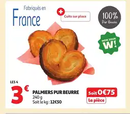 Auchan Palmiers pur beurre offre