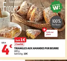 Auchan Triangles aux amandes pur beurre offre