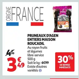 Auchan MAISON ROUCADIL Pruneaux d'agen entiers offre