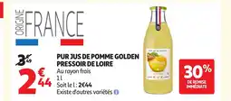 Auchan Pur jus de pomme golden pressoir de loire offre