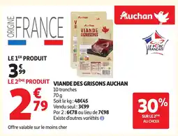 Auchan AUCHAN Viande des grisons offre