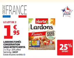 Auchan HERTA Lardons fumés conservation sans nitrite offre