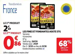 Auchan AOSTE Les fines et fondantes offre