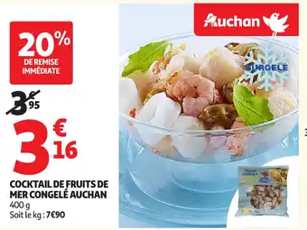 Auchan AUCHAN Cocktail de fruits de mer congelé offre