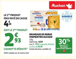 Auchan AUCHAN Brandade de morue parmentier offre