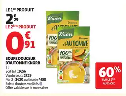 Auchan KNORR Soupe douceur d'automne offre