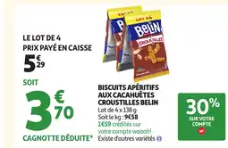 Auchan BELIN Biscuits apéritifs aux cacahuètes croustilles offre