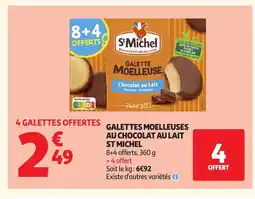 Auchan ST MICHEL Galettes moelleuses au chocolat au lait offre
