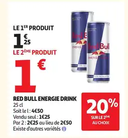 Auchan RED BULL Energie drink offre