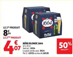 Auchan 1664 Bière blonde offre