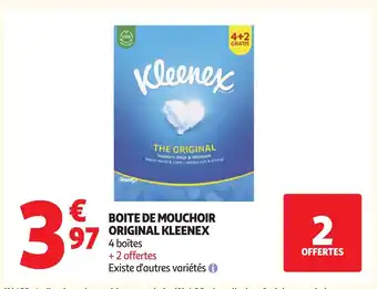 Auchan KLEENEX Boite de mouchoir original offre