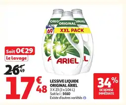 Auchan ARIEL Lessive liquide original offre
