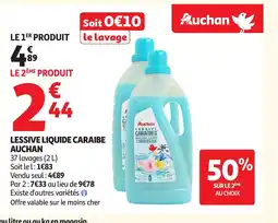 Auchan AUCHAN Lessive liquide caraibe offre