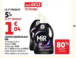 Auchan MIR Lessive liquide black offre