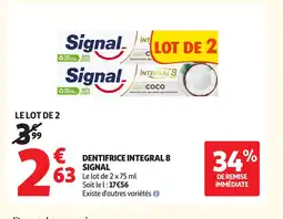 Auchan SIGNAL Dentifrice interal offre