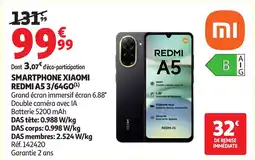 Auchan Smartphone xiaomi redmi a5 3/64go offre