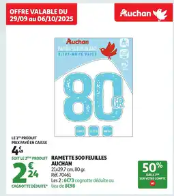 Auchan AUCHAN Ramette 500 feiuilles offre