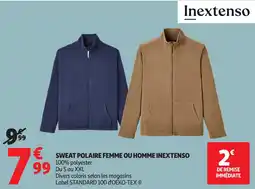 Auchan Sweat polaire femme ou homme inextenso offre