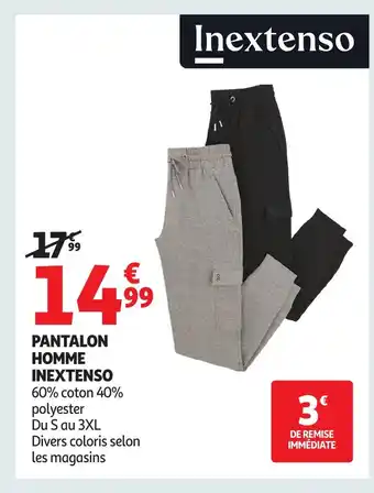 Auchan INEXTENSO Pantalon homme offre