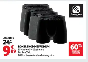 Auchan FREEGUN Boxers homme offre