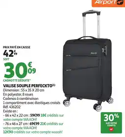 Auchan Valise souple perfeckto offre