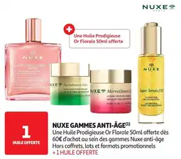 Auchan Nuxe gammes anti-âge offre