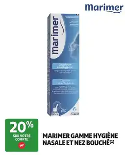 Auchan Marimer gamme hygiène nasale et nez bouché offre
