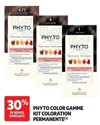 Auchan Phyto color gamme kit coloration permanente offre