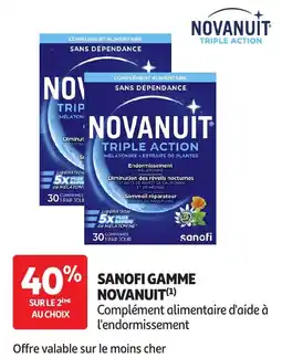 Auchan SANOFI GAMME NOVANUIT offre