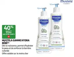 Auchan MUSTELA GAMME HYDRA BÉBÉ offre