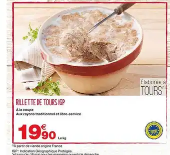Rillette De Tours Igp