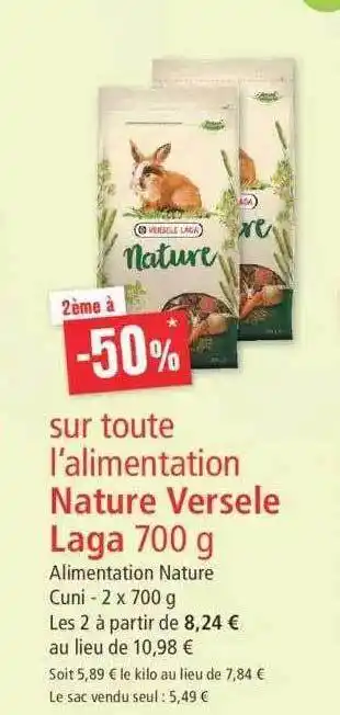 Maxi Zoo Nature Versele Laga 700g offre