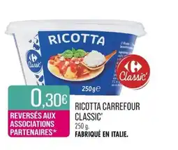 Match RICOTTA CARREFOUR CLASSIC offre