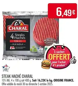 Match Steak haché charal offre